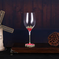 European enamel red wine glass gift cup