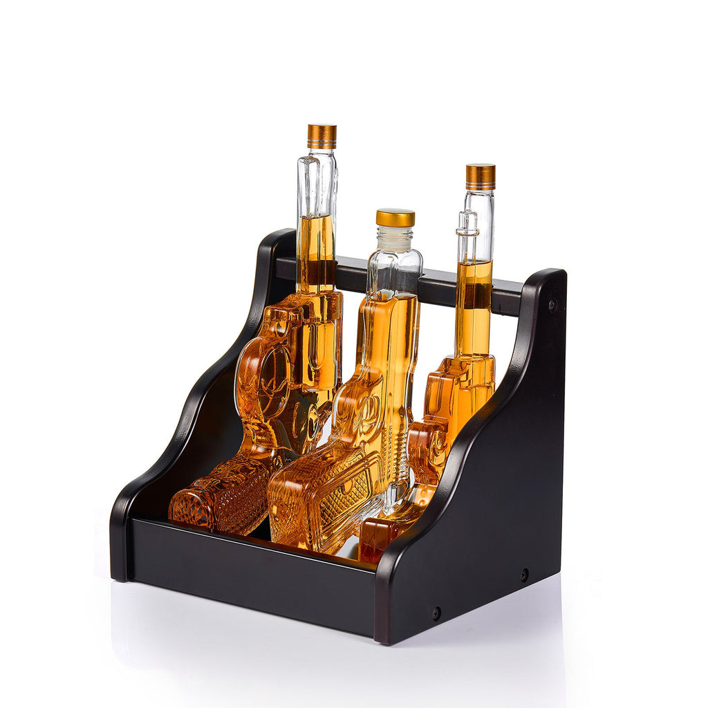 3 Gun Whiskey Decanter Set