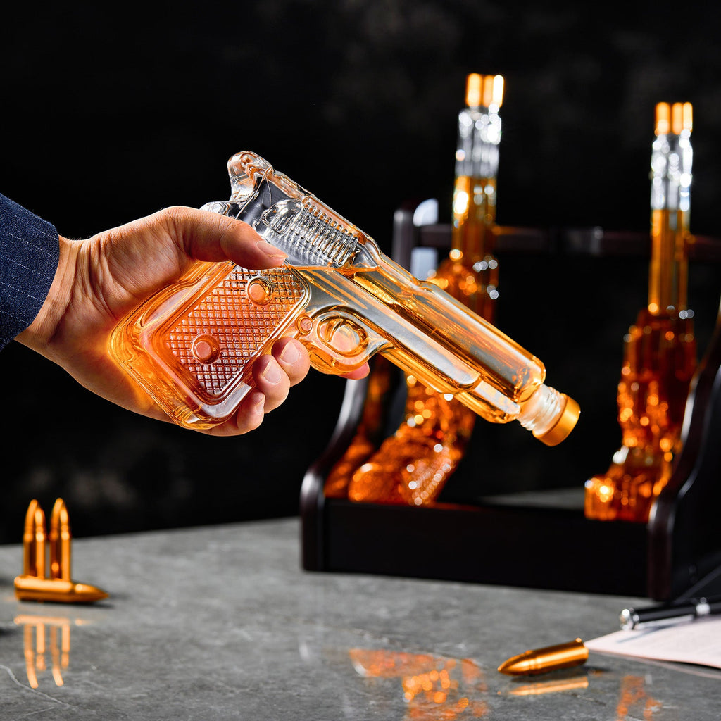 3 Gun Whiskey Decanter Set