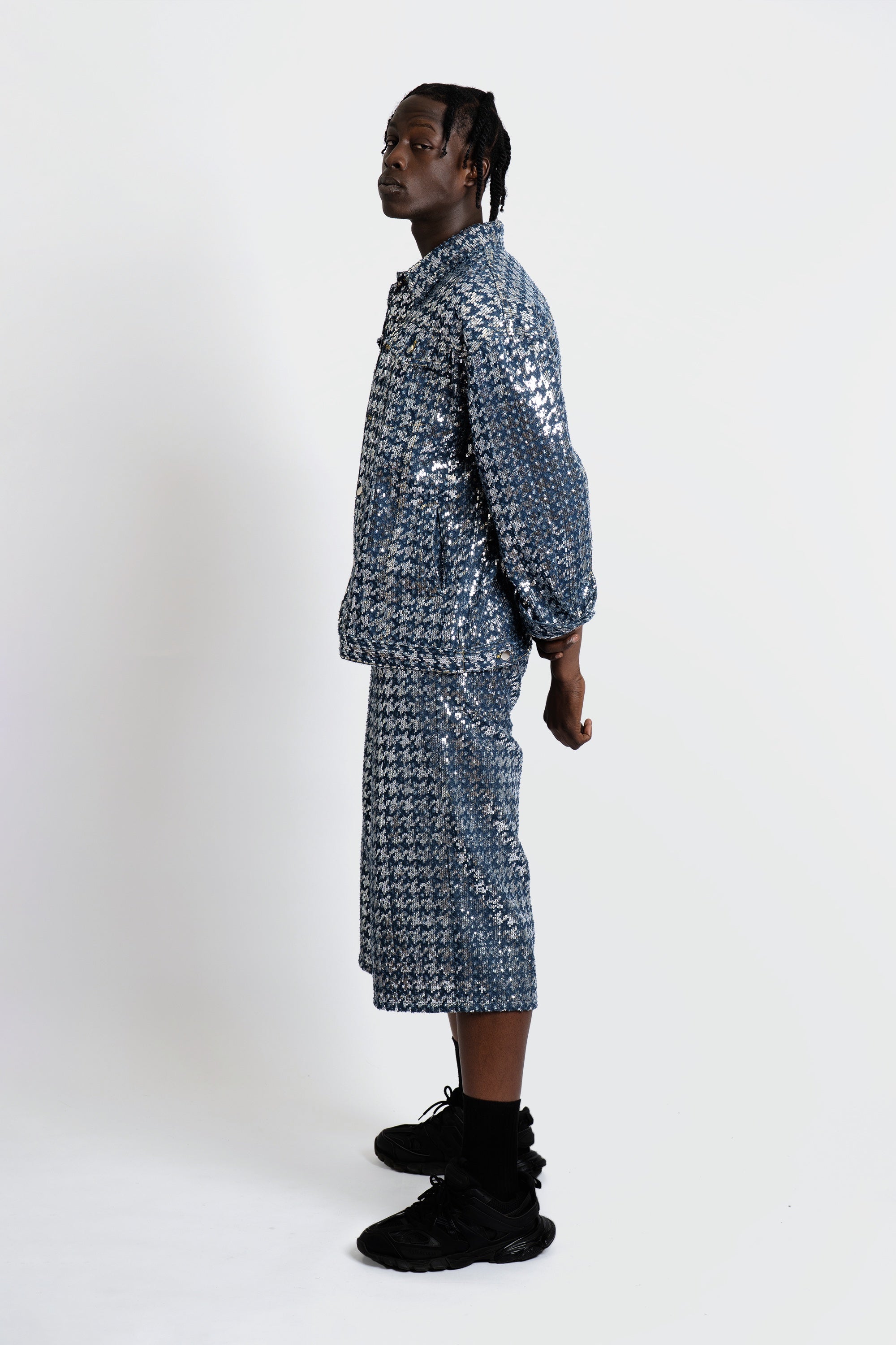 Bleu Sparkled Denim Jacket