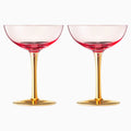 Deco Champagne Coupe Cocktail Glassware, Set of 4