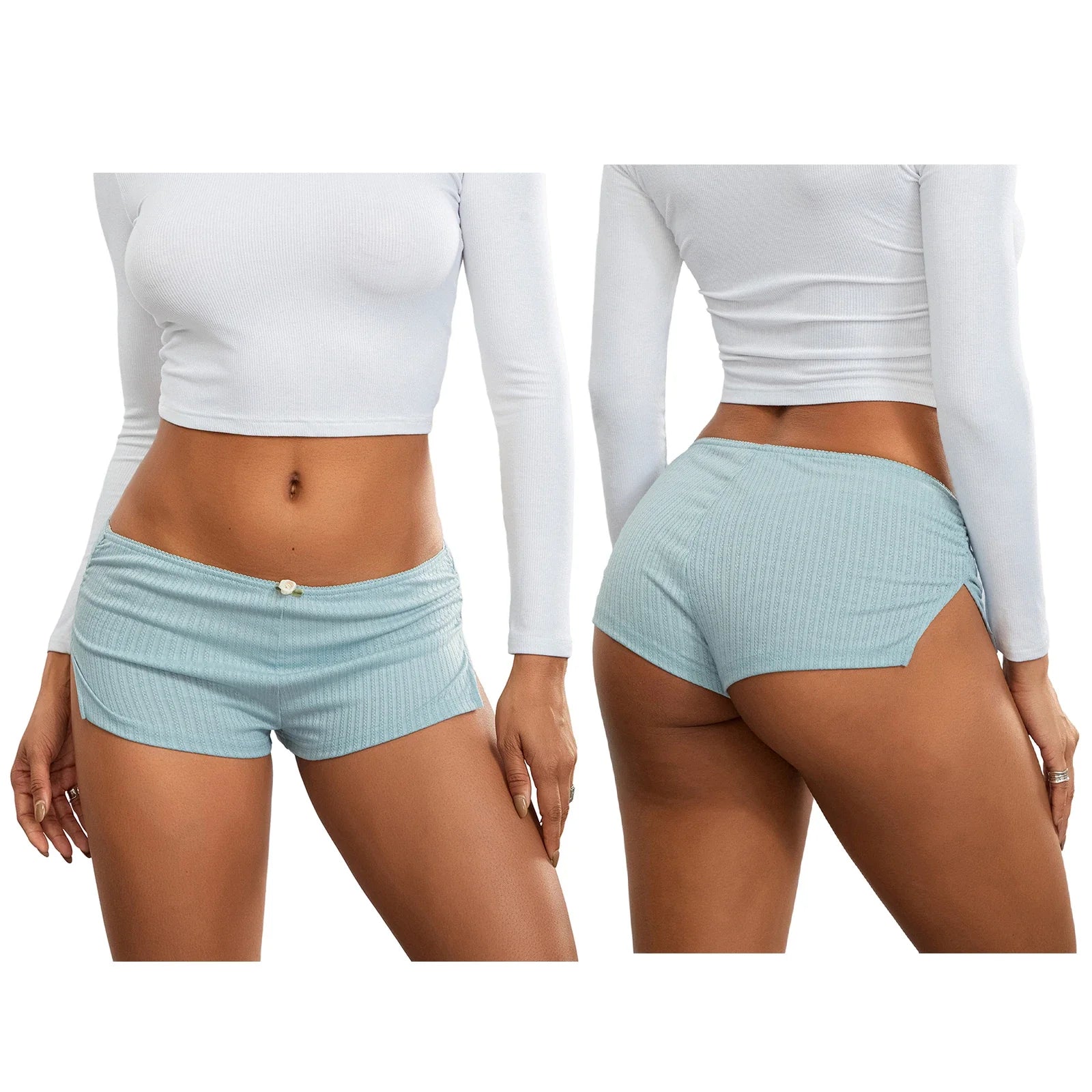 Comfy Luxe Split-Side Pajama Shorts for Women