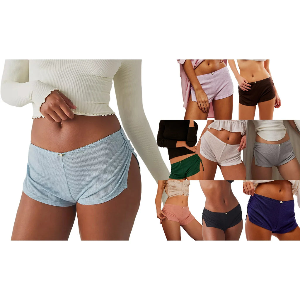 Comfy Luxe Split-Side Pajama Shorts for Women