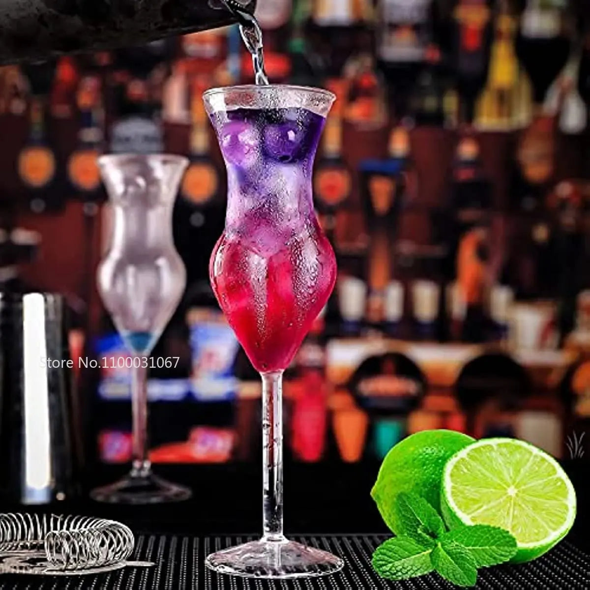 DecorBites™ Crystal Beauty Goblet Cup - Elegant Cocktail Glass for Wine and Champagne