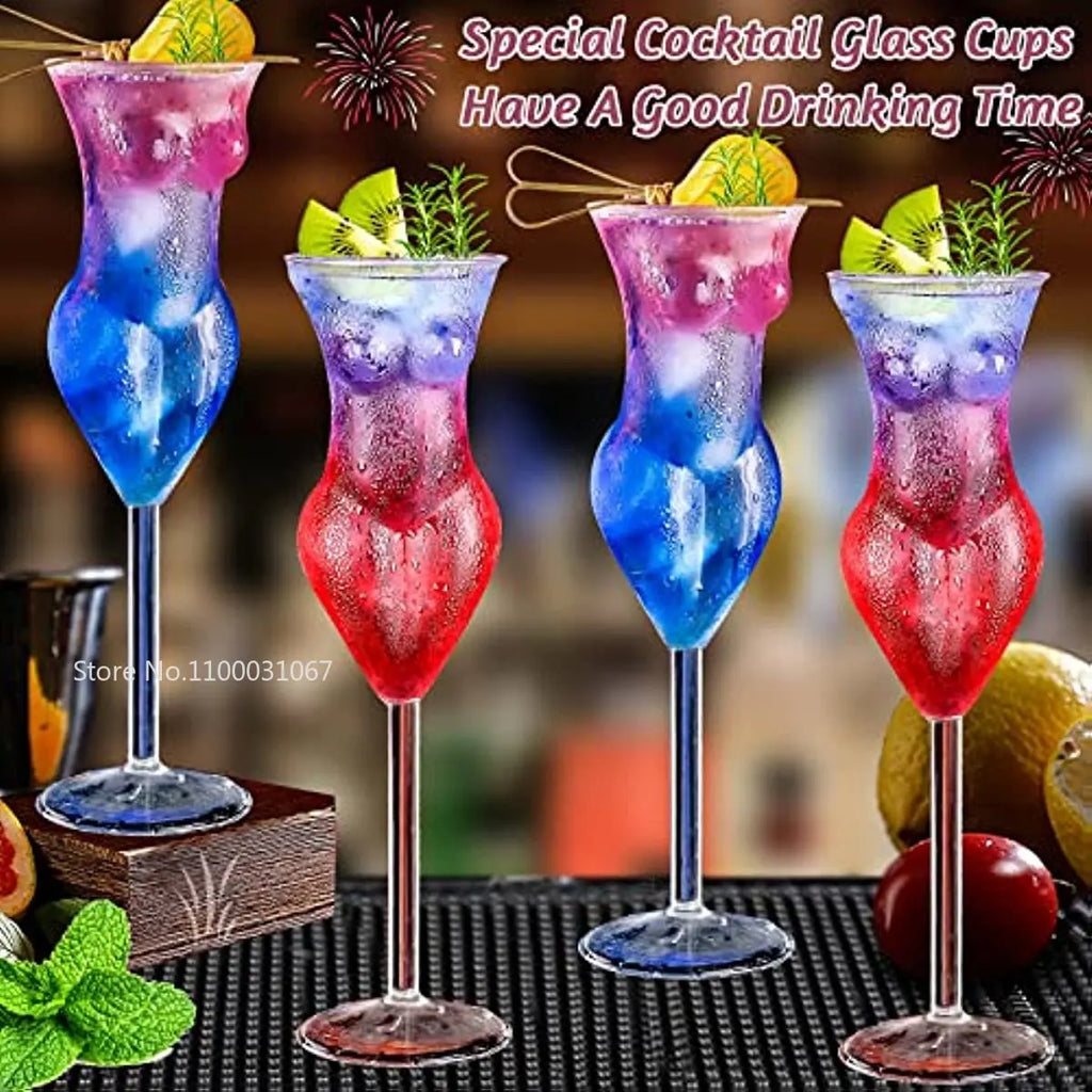 DecorBites™ Crystal Beauty Goblet Cup - Elegant Cocktail Glass for Wine and Champagne