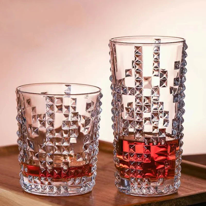 Dlight Decor Diamond Relief Glass Cup 315ml / 350ml