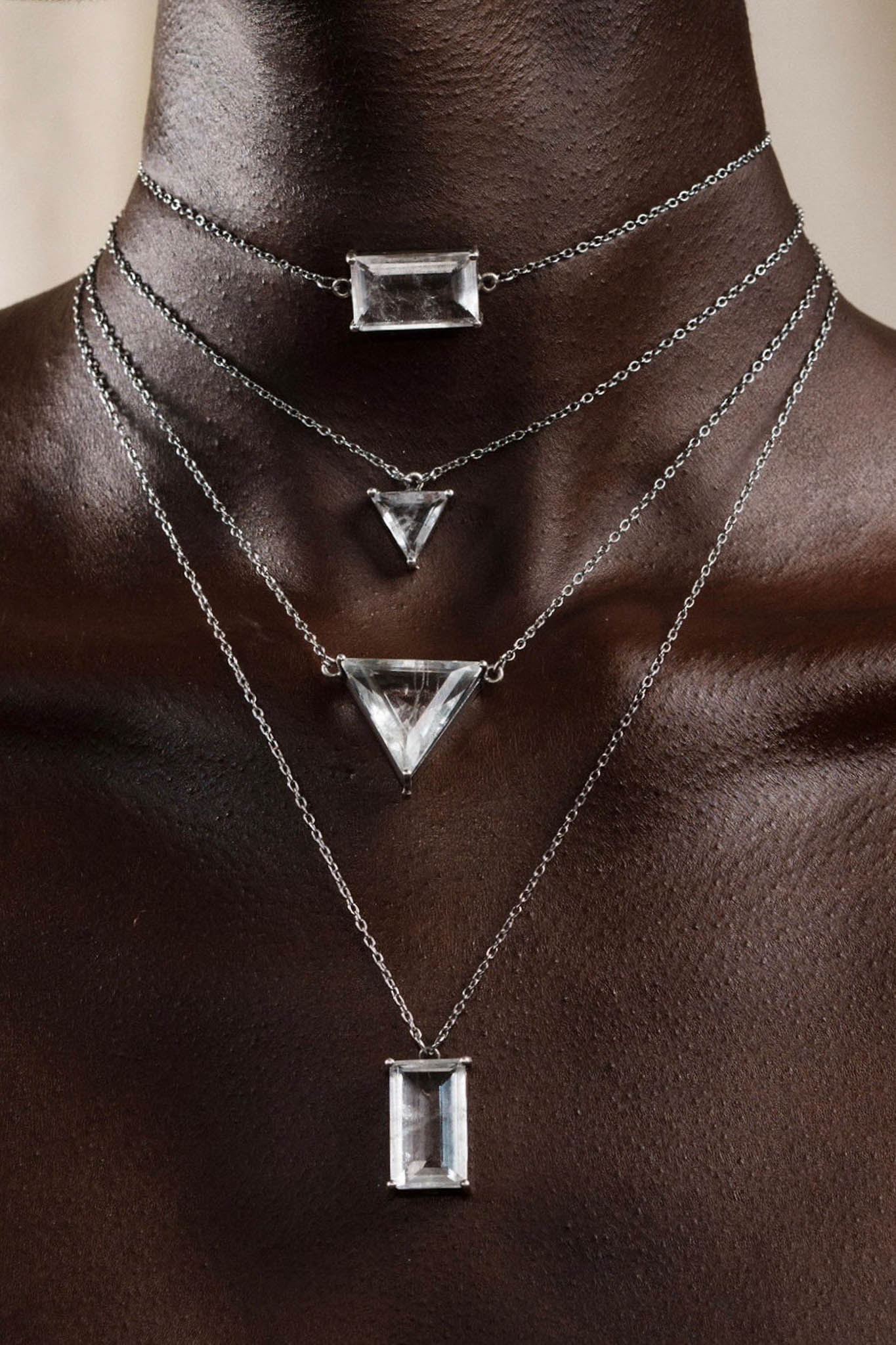 Obscura Stacking Shards in Striated Crystal (Silver) SHIPS IN MARCH