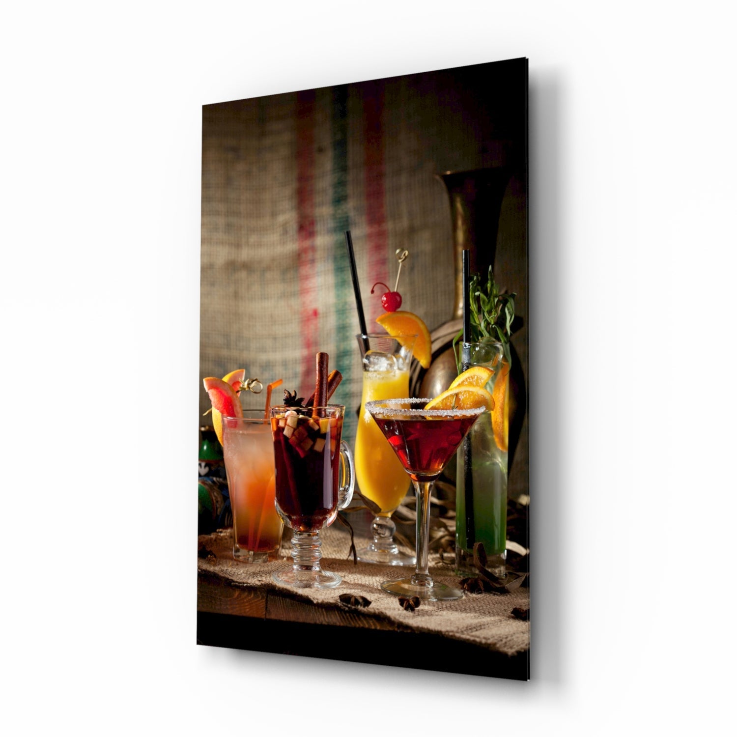 Cocktails Glass Wall Art