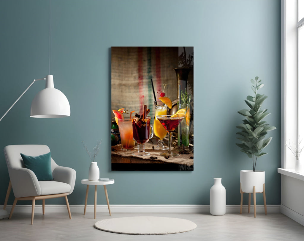 Cocktails Glass Wall Art
