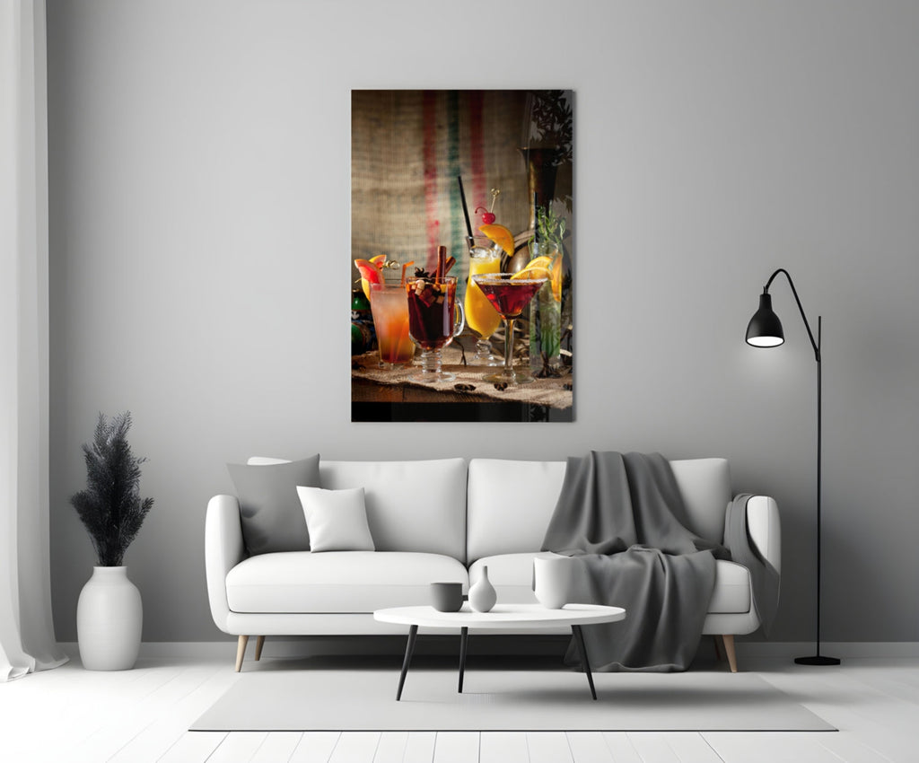 Cocktails Glass Wall Art