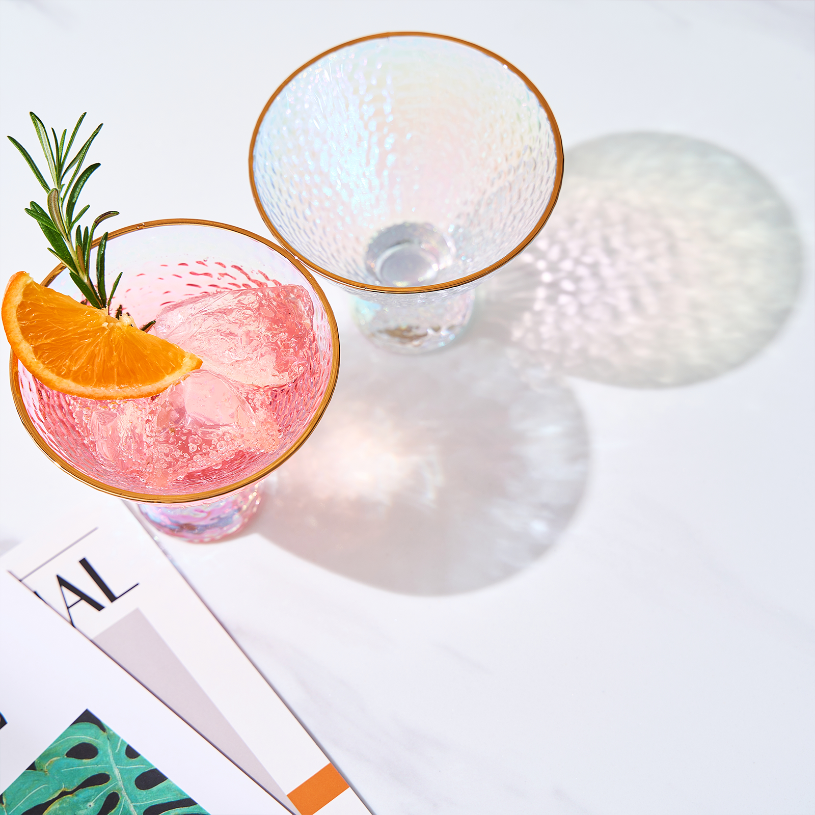 Dulce Martini Cocktail Glassware, Set of 2